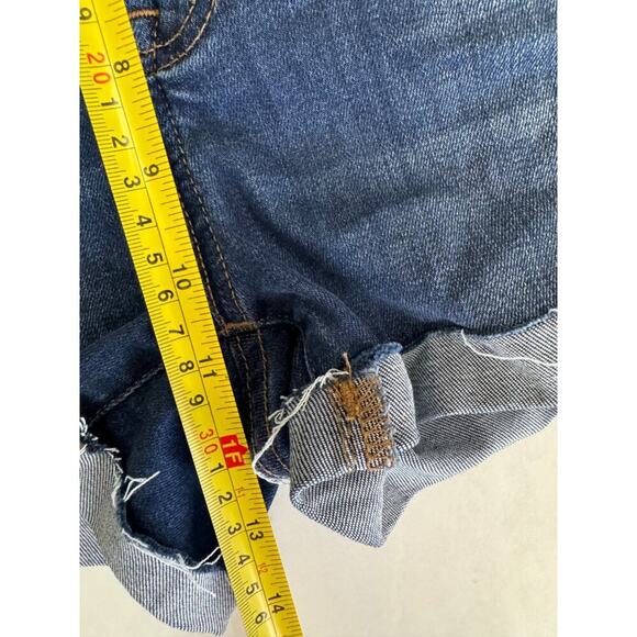 Madewell Hi Rise Stretch Casual Denim Raw Hem Dark Wash Shorts Everyday 27 - Picture 6 of 7